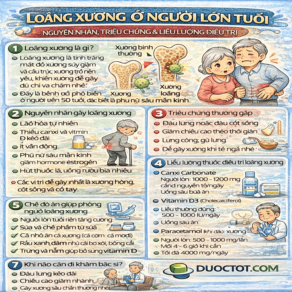 BỆNH LOÃNG XƯƠNG Ở NGƯỜI LỚN TUỔI